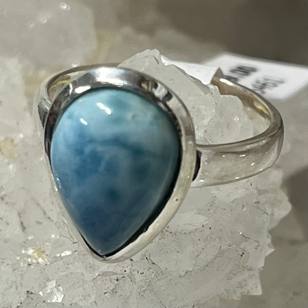 Ring Larimar Teardrop 1.4 cm