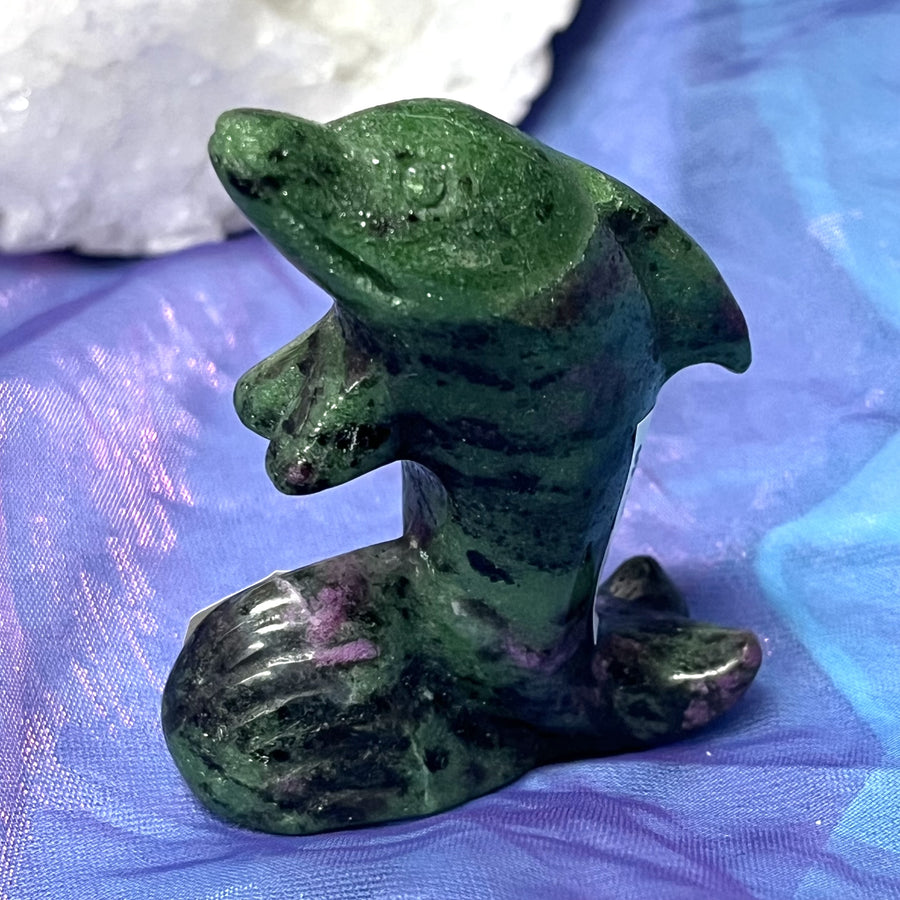 Dolphin Ruby Zoisite Carving | Carpe Diem with Remi