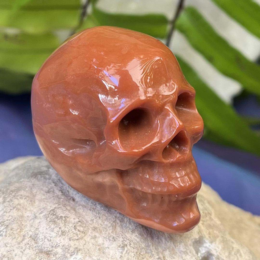 Skull Mookaite Red 5.1 cm