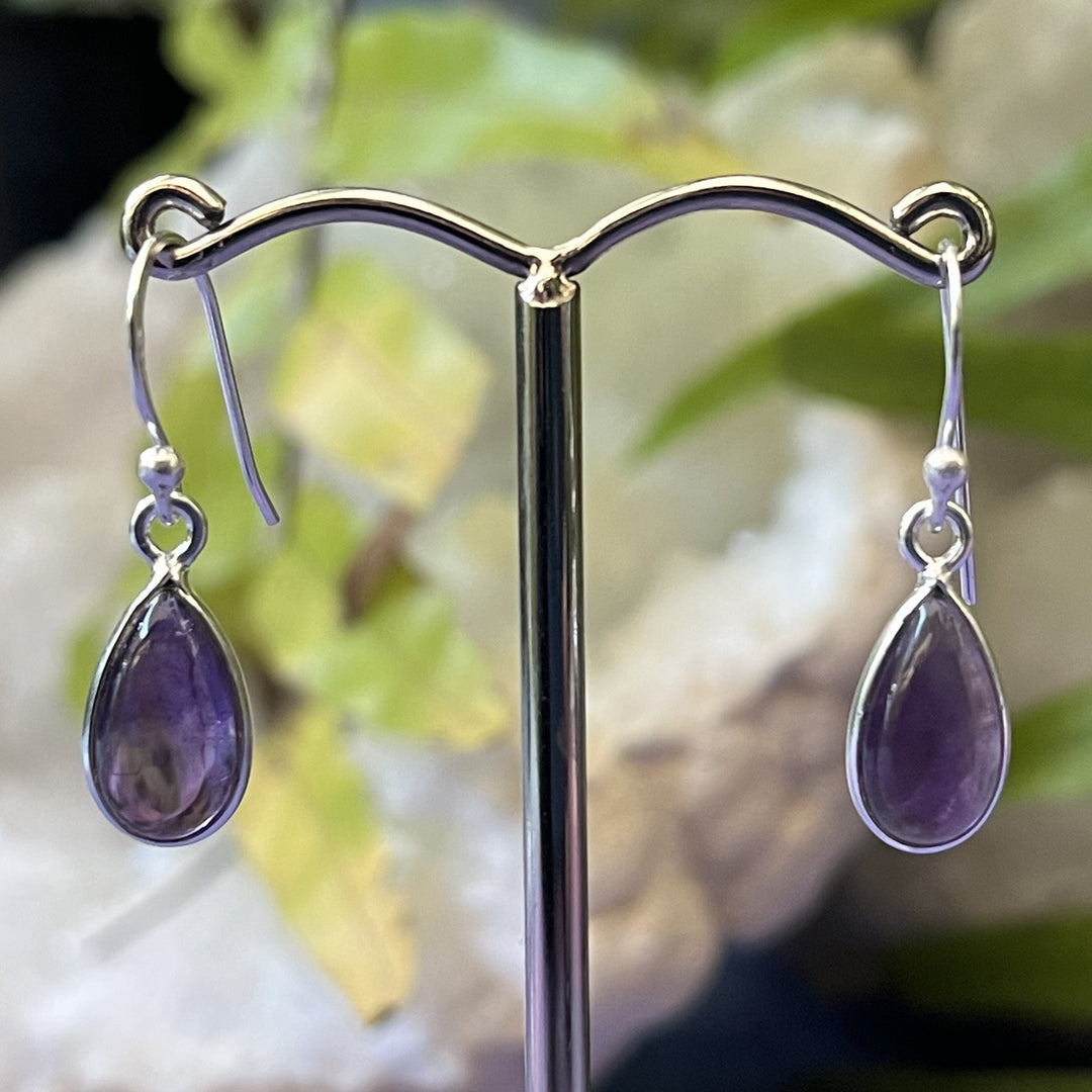 Earrings Amethyst Teardrop 2.60 cm