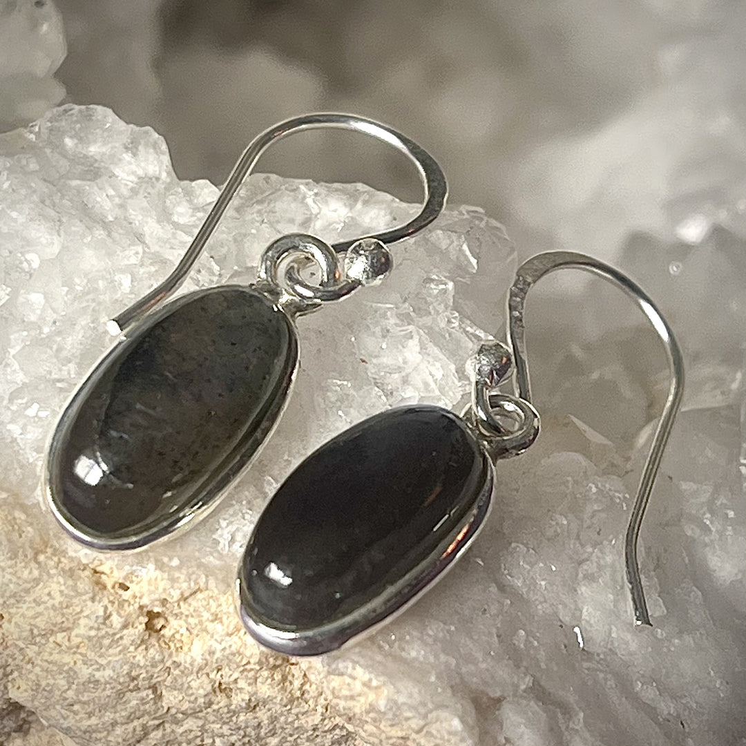 Earrings Labradorite Oval 2.70 cm