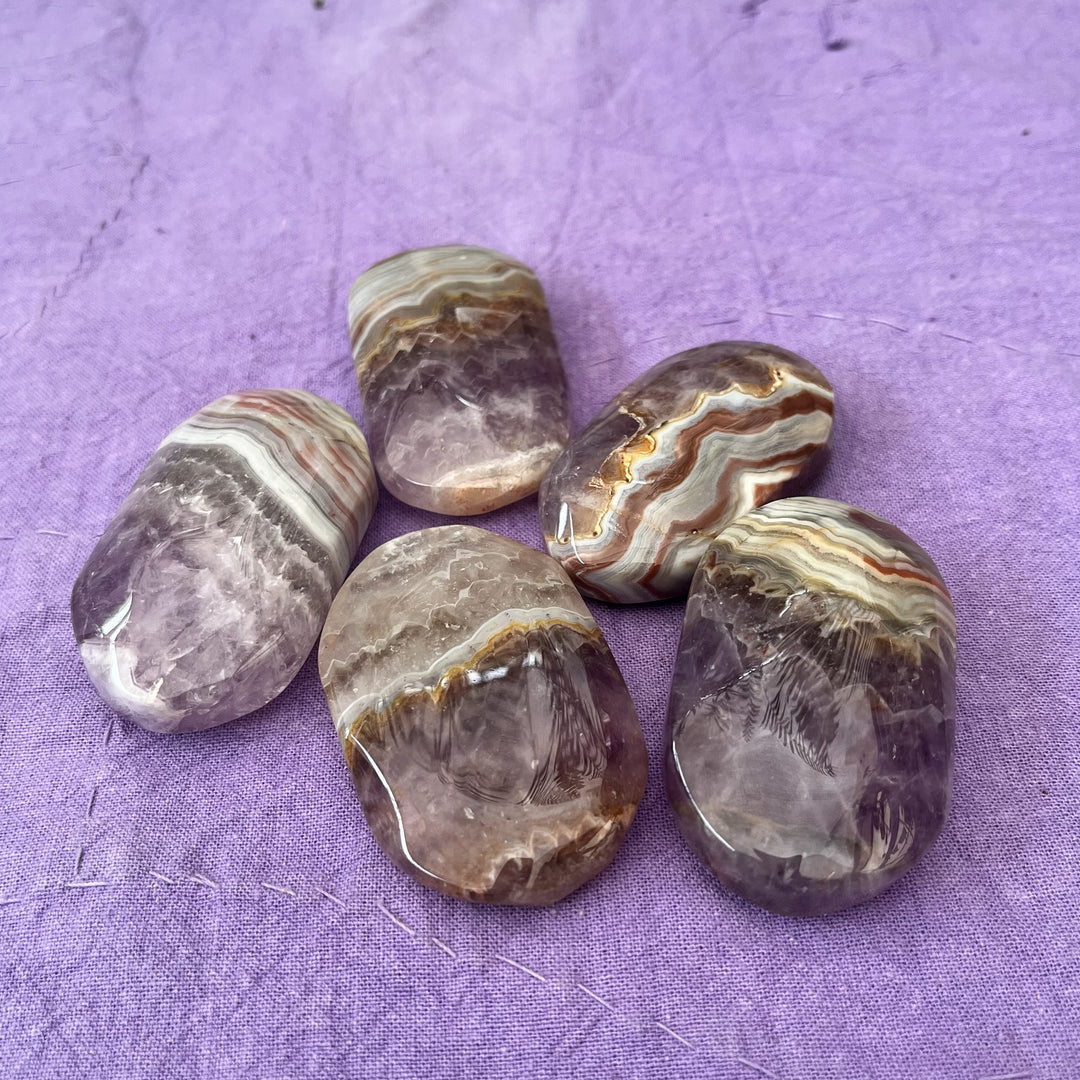 Palm Stone Amethyst Crazy Lace