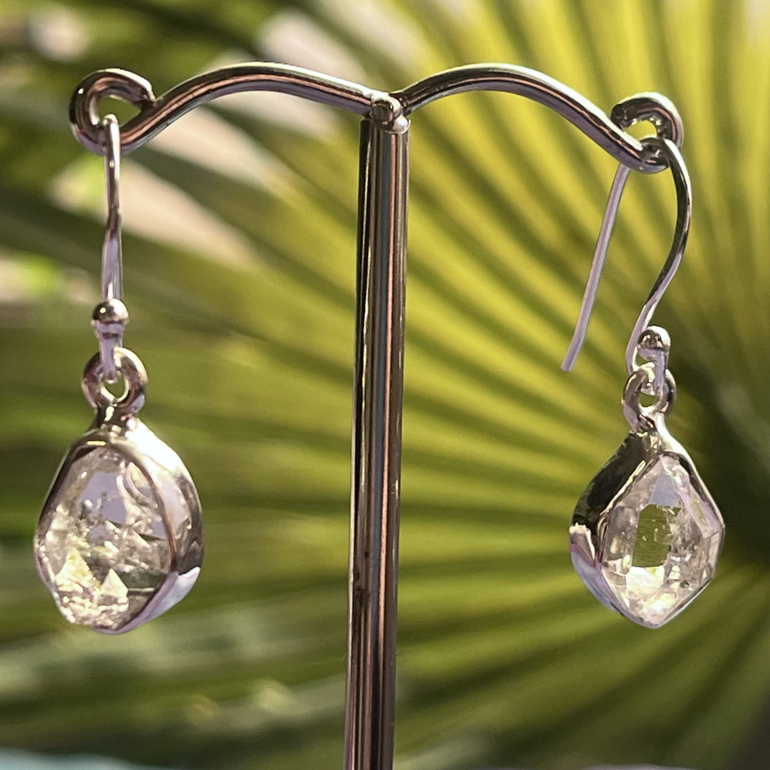 Earrings Herkimer Diamond 2.9 cm