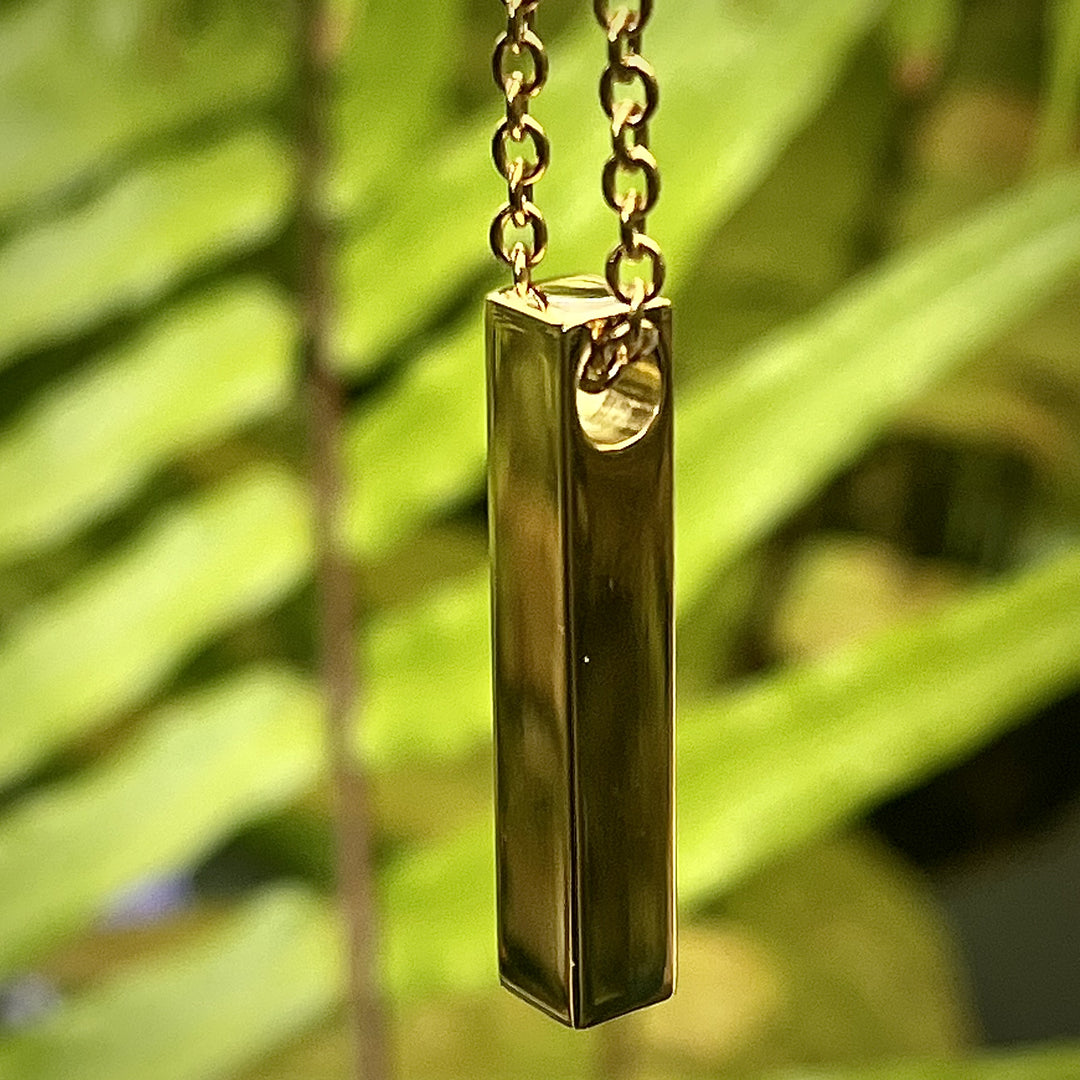 Necklace Vial Golden Stainless Steel
