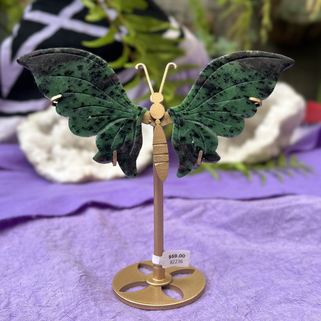 Butterfly Wings Ruby Zoisite  on Stand 8 cm