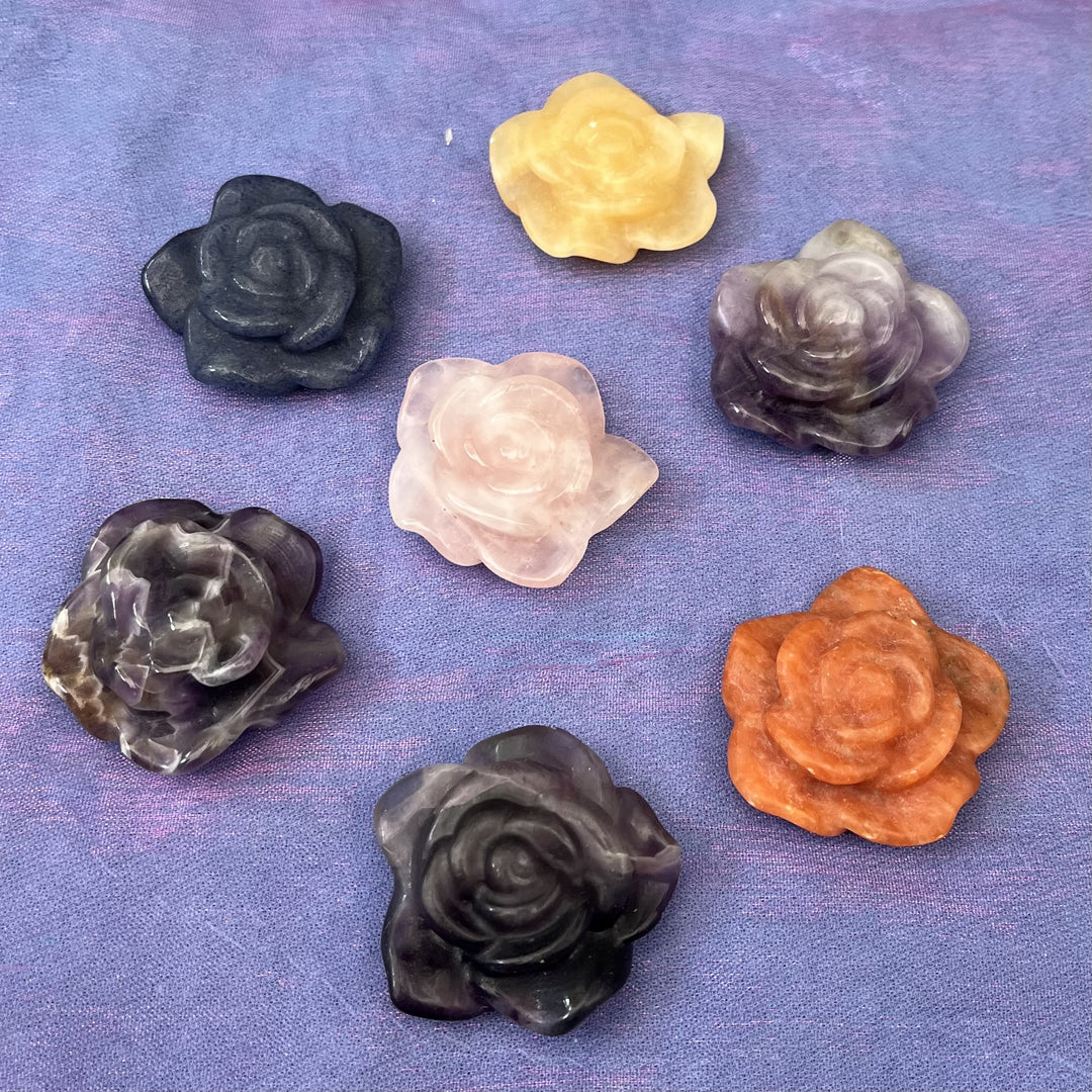 Crystal Flower Mini Carving 3.4 cm