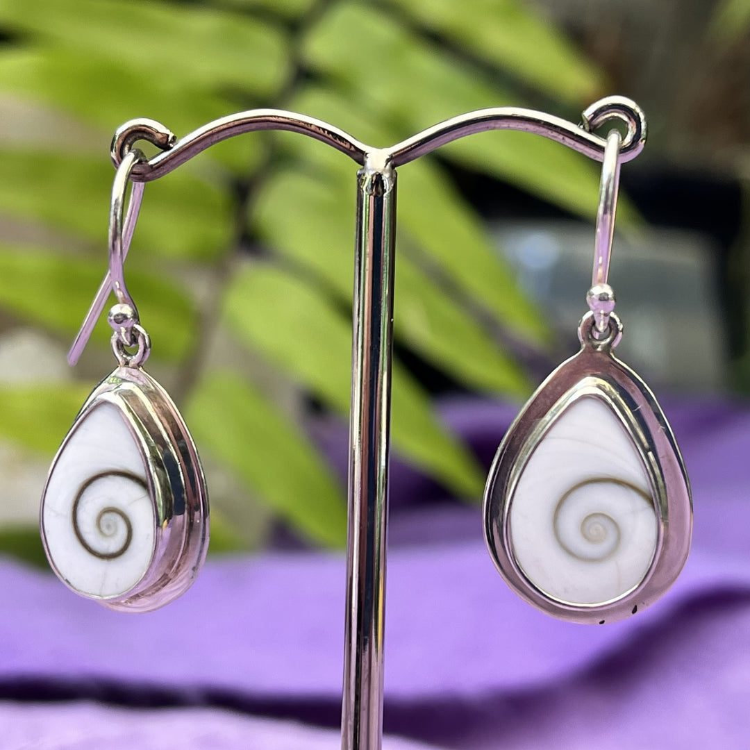 Earrings Shiva Shell Teardrop 3.4 cm