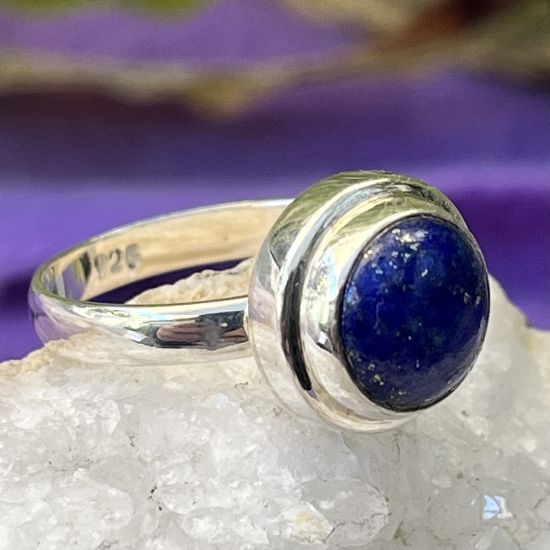 Ring Lapis Round Round 0.9 cm
