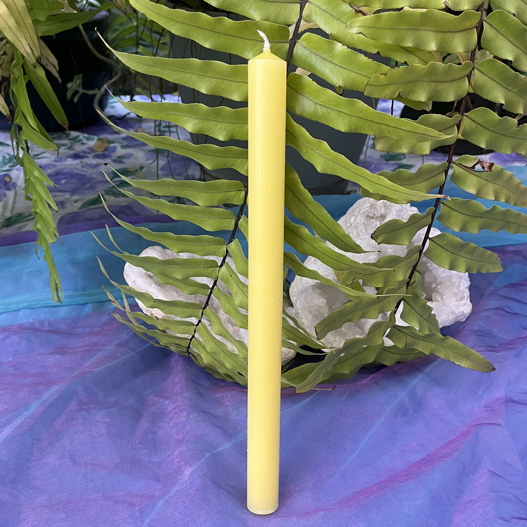 Candle Tall Taper Yellow 12 Inch - Instore Only