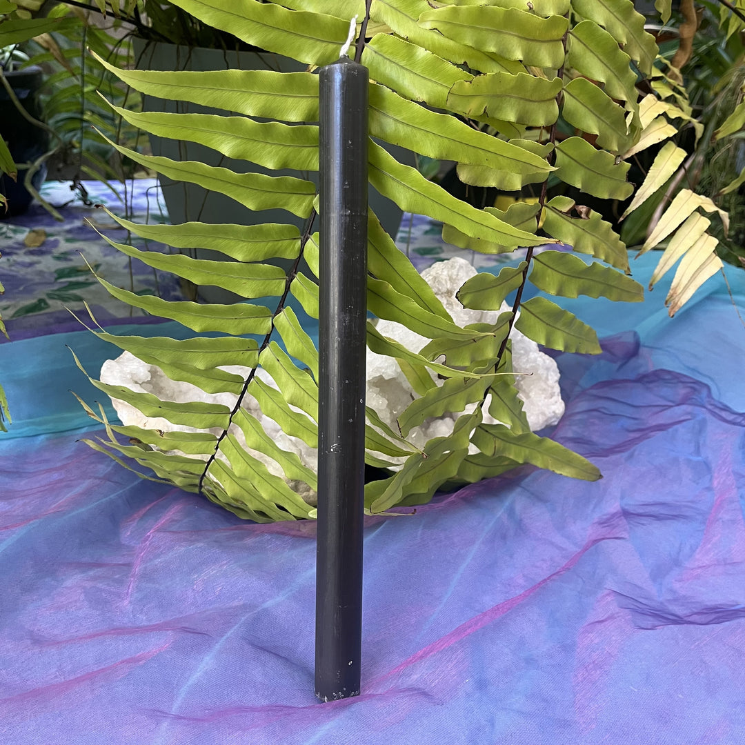 Candle Tall Taper Black 12 Inch - Instore Only