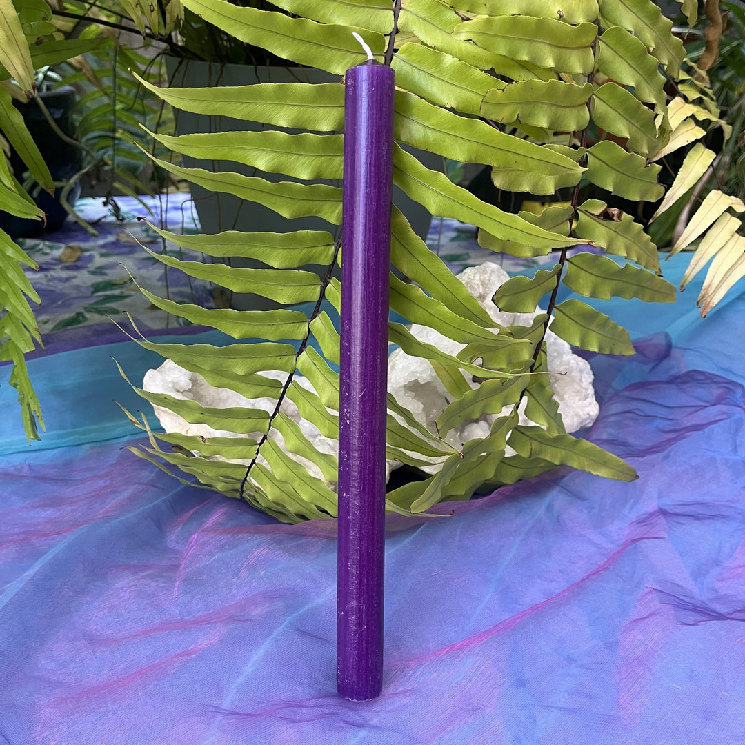 Candle Tall Taper Purple 12 Inch - Instore Only