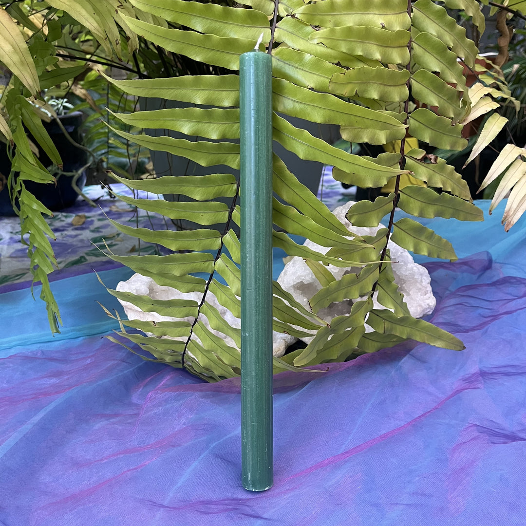Candle Tall Taper Green 12 Inch - Instore Only