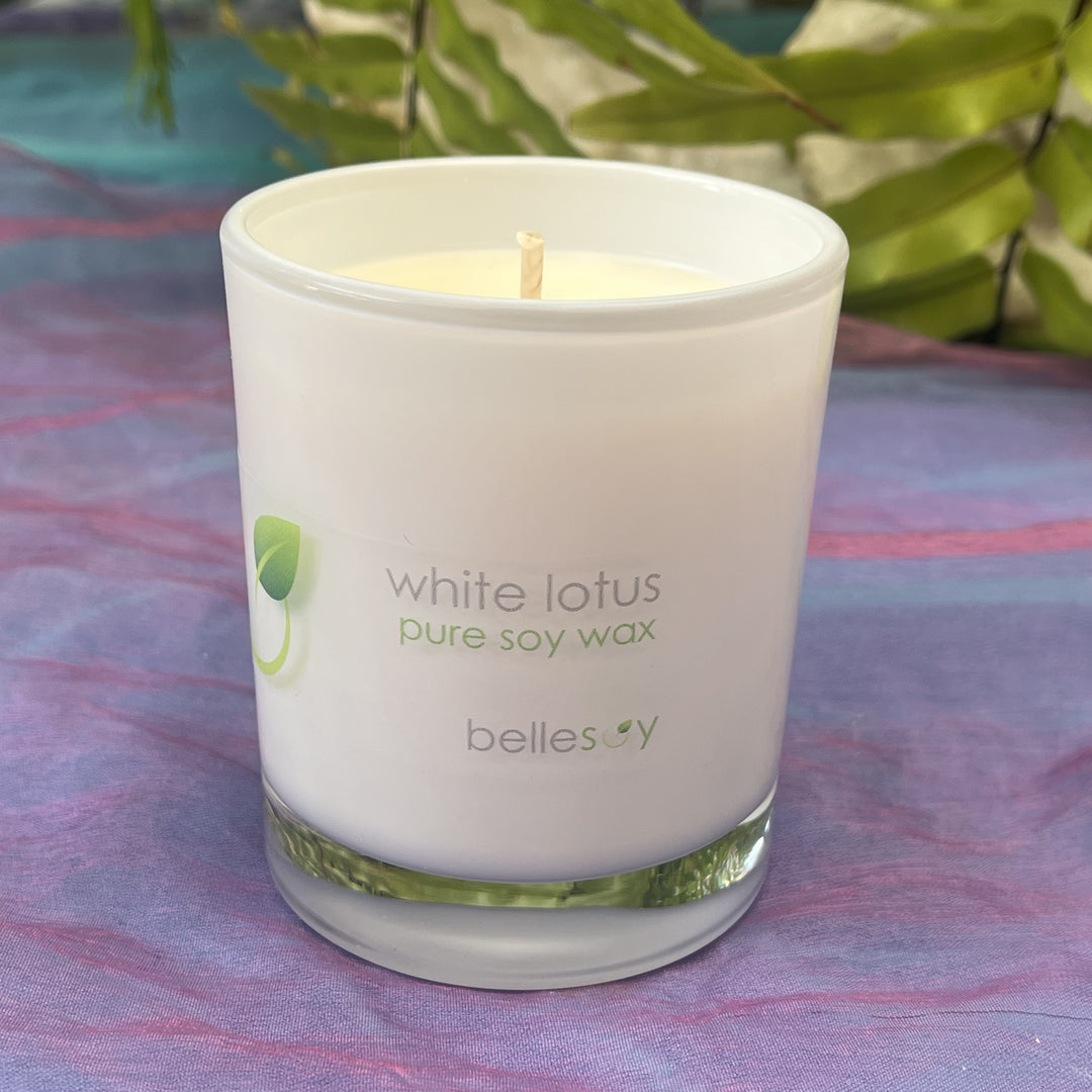 Candle White Lotus Pure Soy 40 Hr