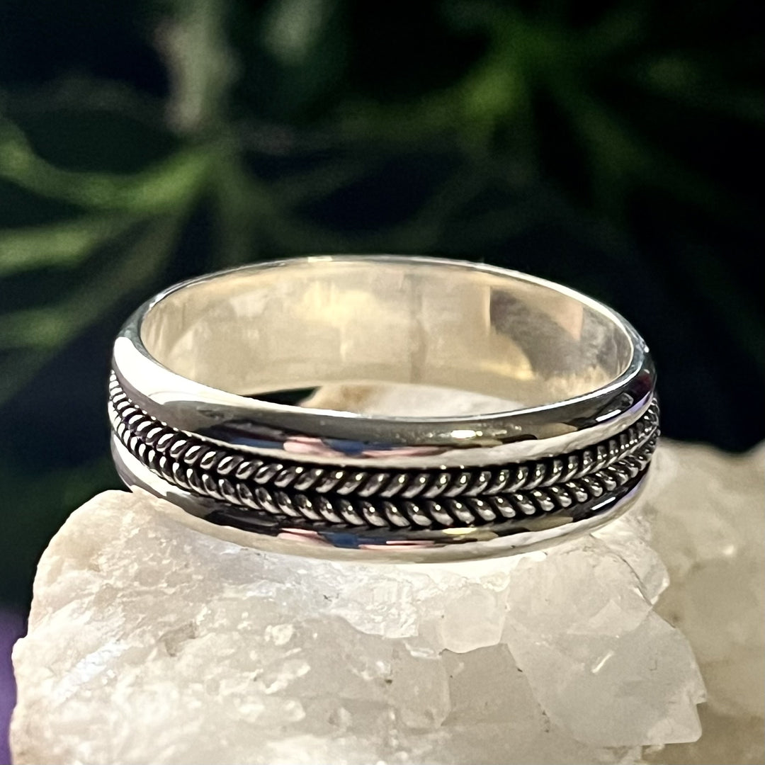 Ring Dotted Band Sterling Silver