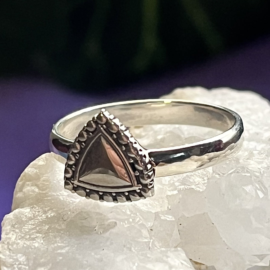Ring Triangle Shield Sterling Silver