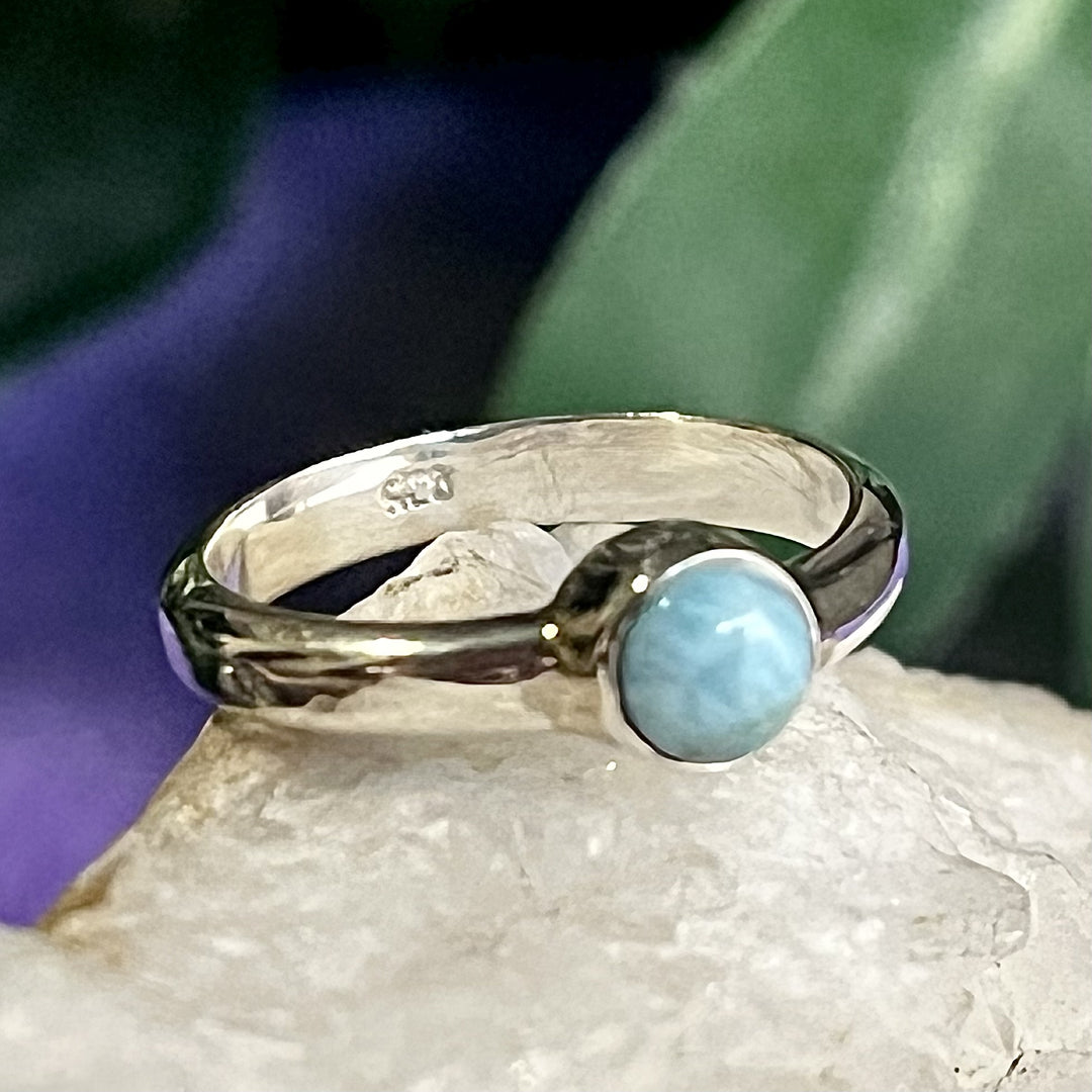 Ring Larimar Round 0.40 cm