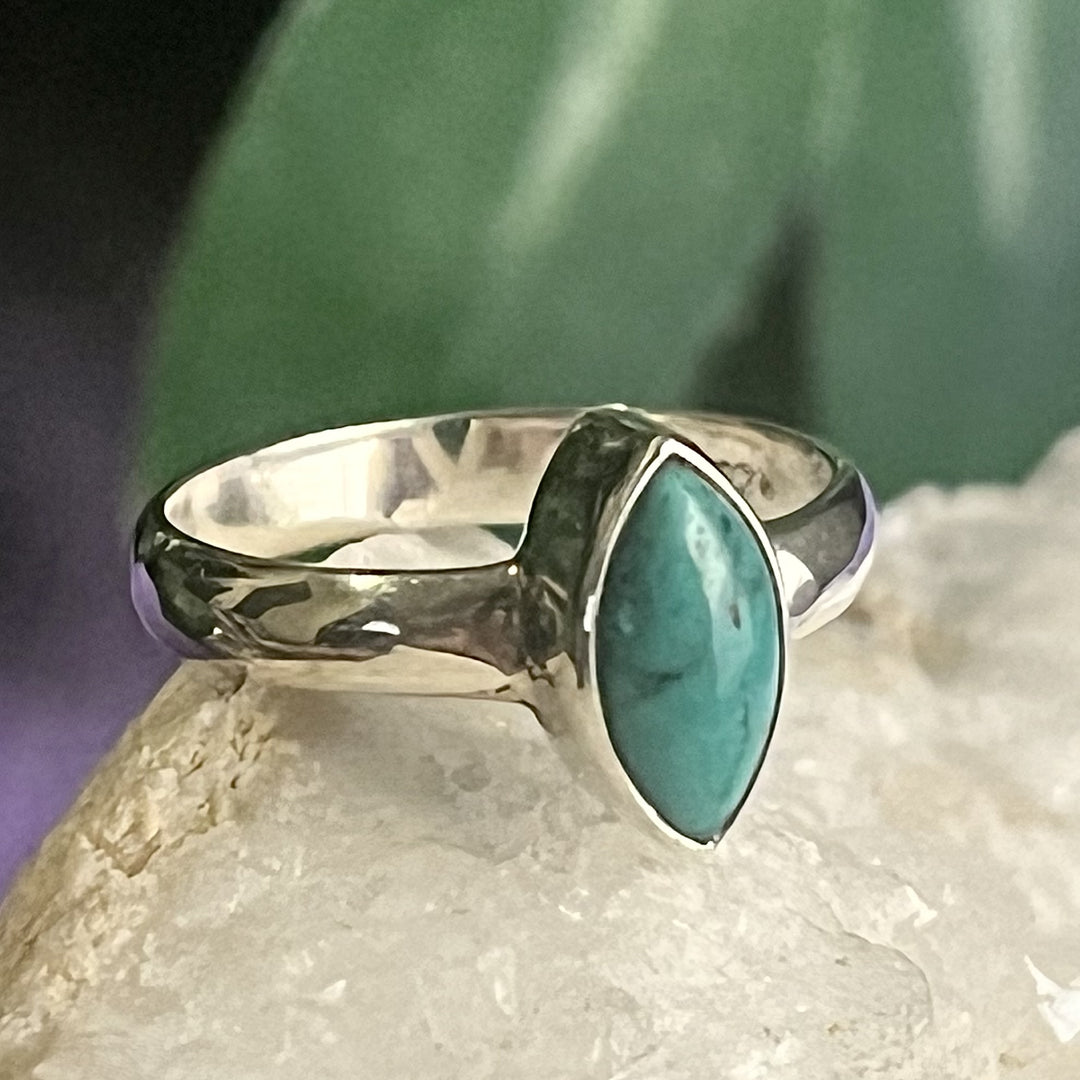 Ring Turquoise Marquise 0.9 cm