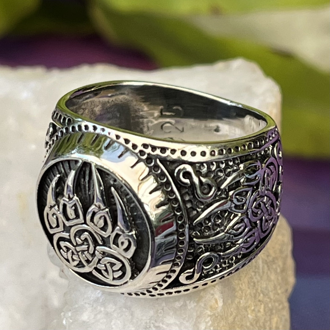 Ring Bear Claw Celtic Knotwork