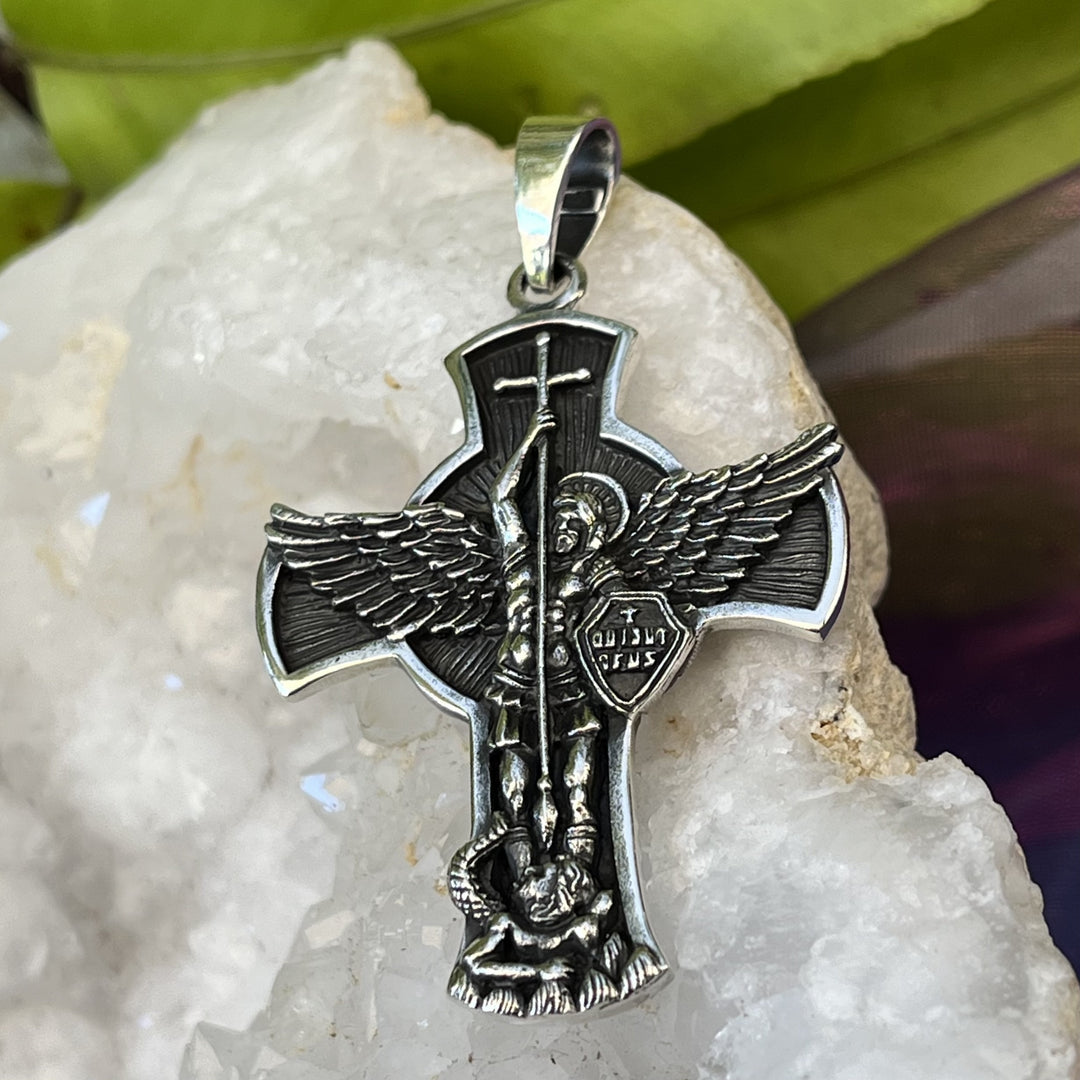 Pendant Archangel Michael Cross 5.0 cm