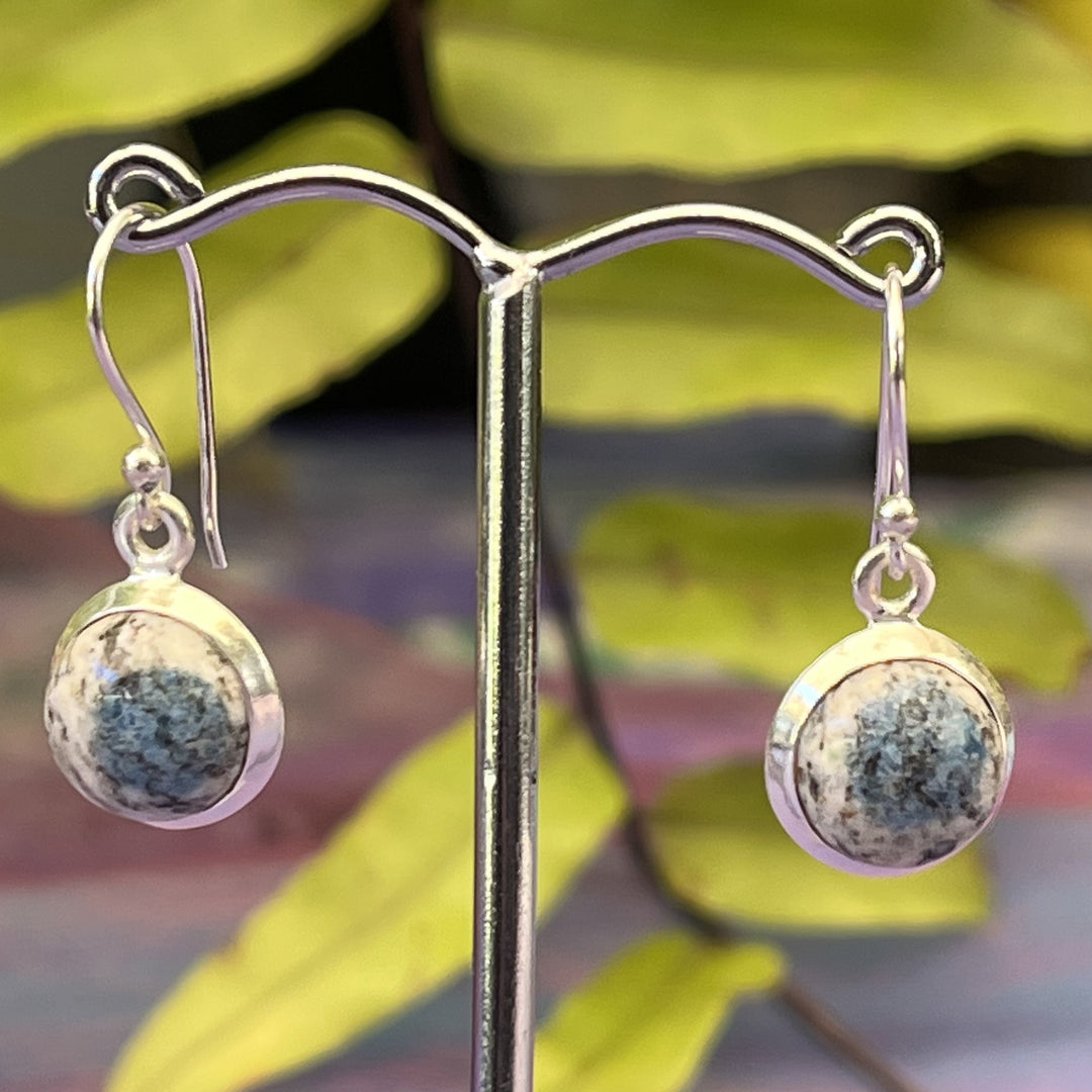 Earrings K2 Stone Round 2.8 cm