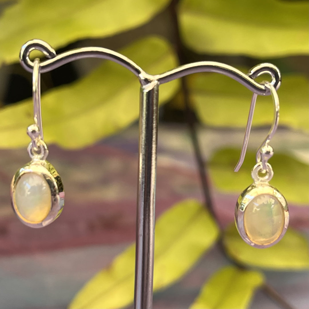 Earrings Opal Ethiopian Oval 2.5 cm