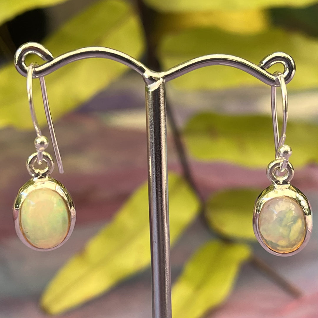 Earrings Opal Ethiopian Oval 2.7 cm