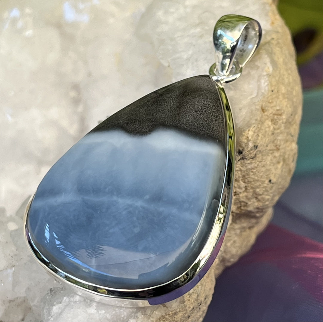 Pendant Blue Opal Peru Teardrop 5.4 cm