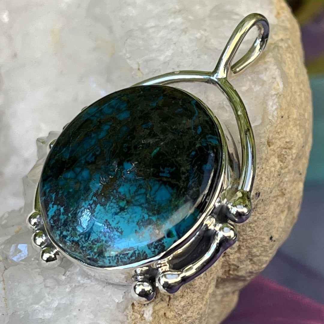Pendant Shattuckite Round 3.7 cm
