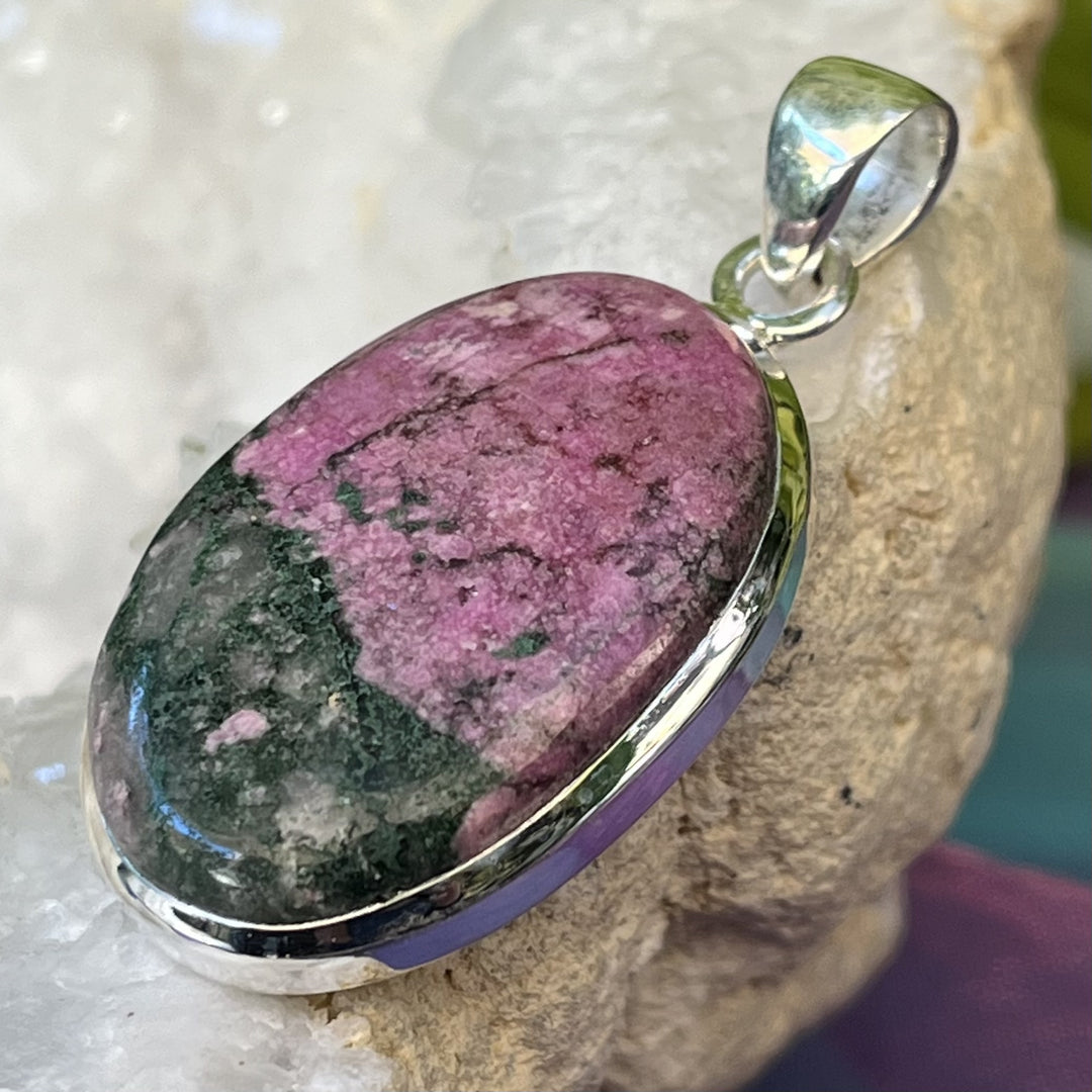Pendant Pink Cobalt Calcite Oval 4.2 cm