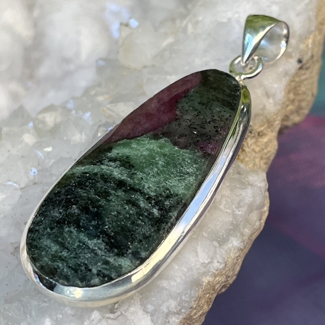 Pendant Ruby in Zoisite Teardrop 5.20 cm