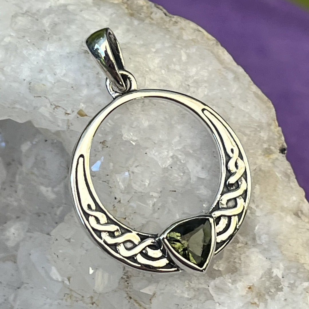 Pendant Moldavite Faceted 2.8 cm | Carpe Diem WIth Remi