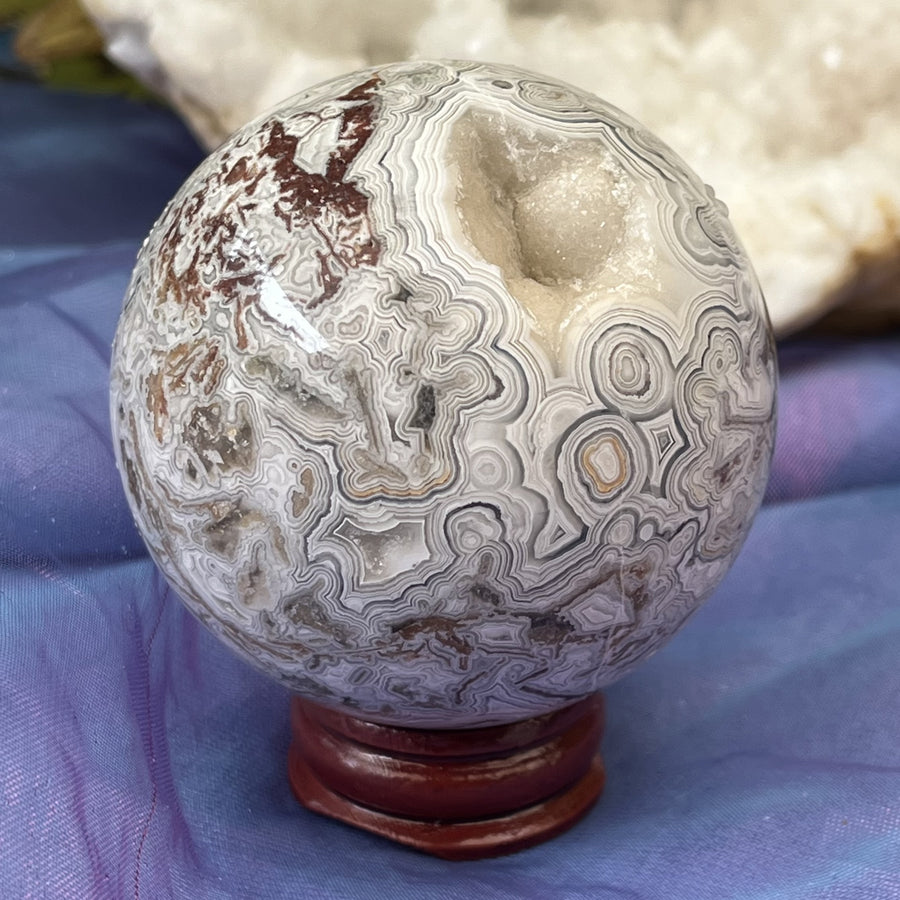 Sphere Mexican Agate 5.7 cm | Carpe Diem with Remi