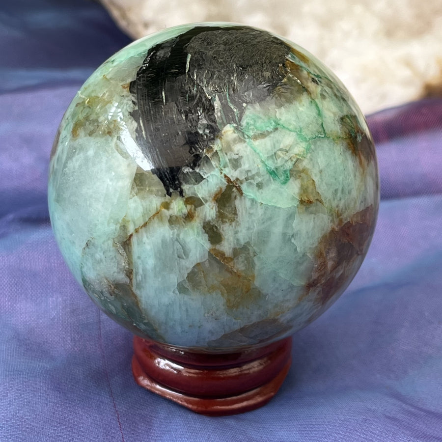 Sphere Pyrite and Chrysocolla 5.7 cm | Carpe Diem with Remi