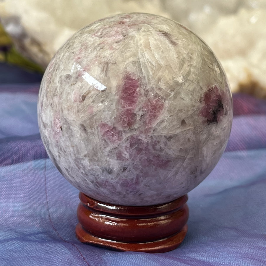 Sphere Pink Tourmaline on Stand | Carpe Diem with Remi