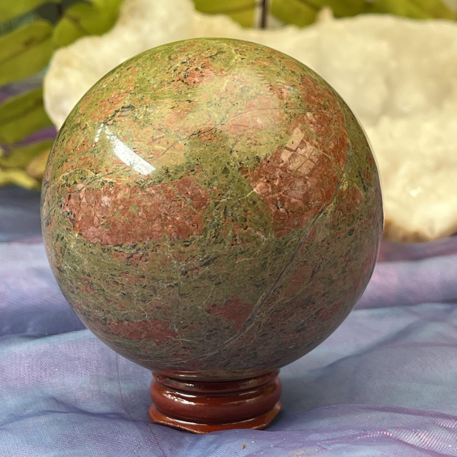 Sphere Unakite 7.3 cm | Carpe Diem with Remi