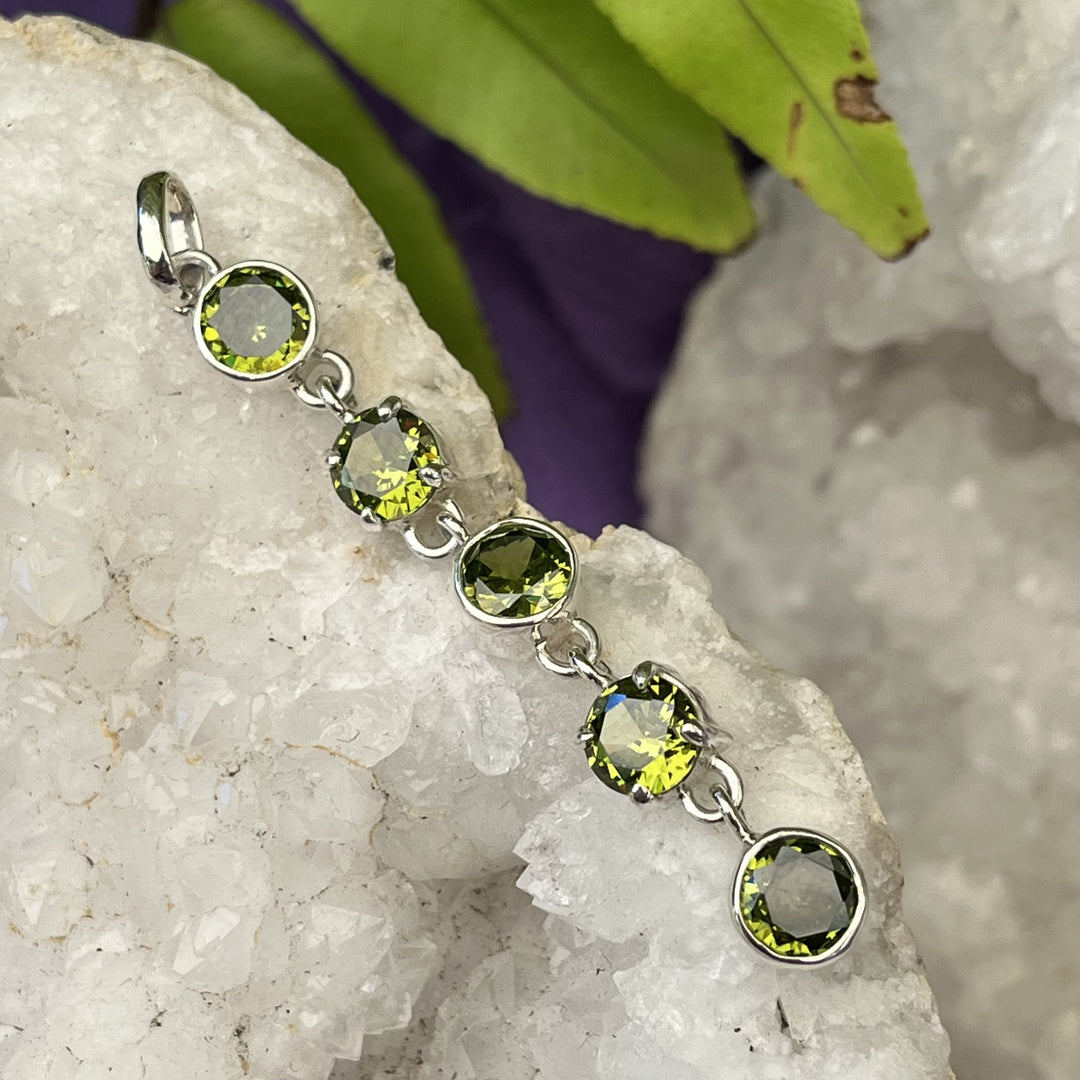 Pendant Peridot Drop Facet 5.6 cm