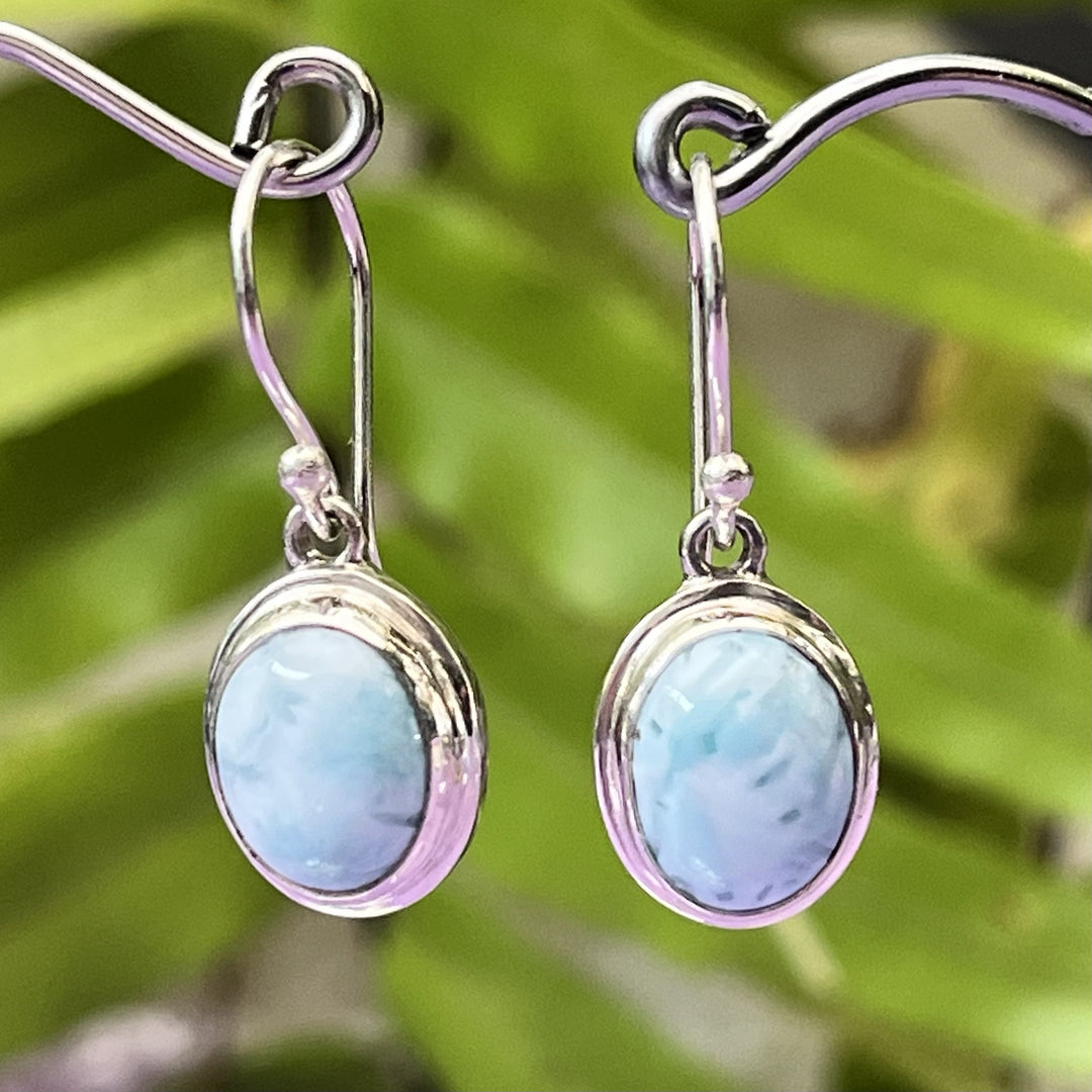 Earrings Larimar Oval 0.9 cm