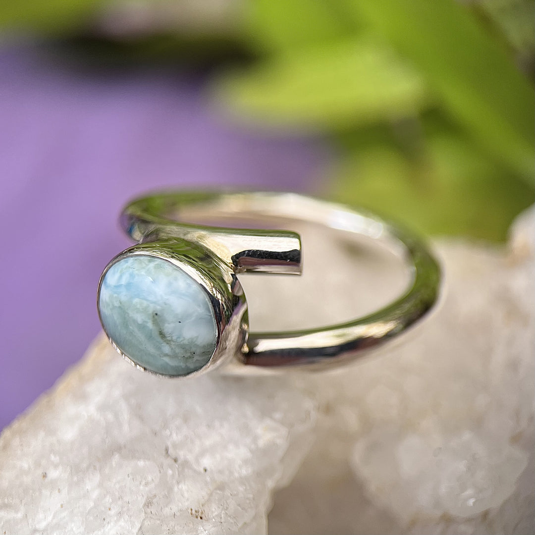 Ring Larimar Oval 1 cm