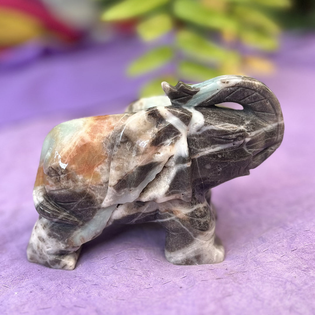 Elephant Caribbean Calcite Hand Carved - Instore Only | Carpe Diem With Remi