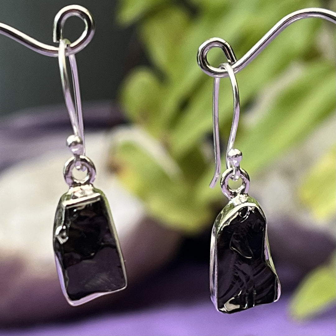 Earrings Shungite Royal Noble 3.0 cm