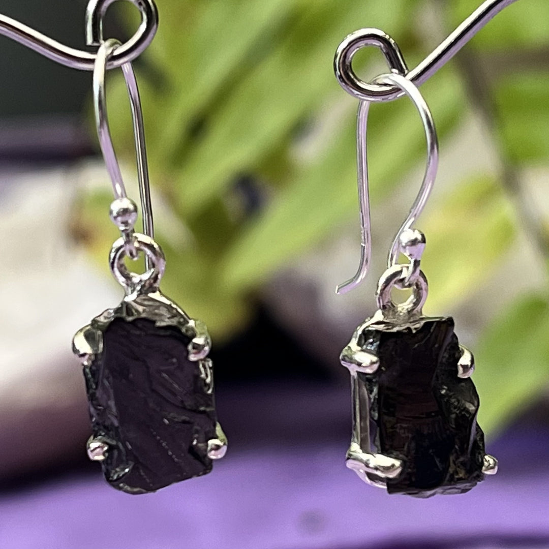Earrings Shungite Royal Noble 3.2 cm
