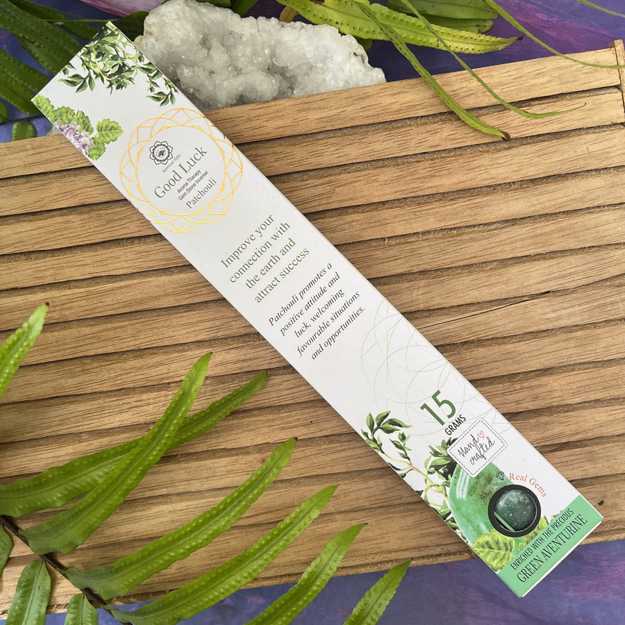 Good Luck Incense Patchouli Green Aventurine | Carpe Diem with Remi