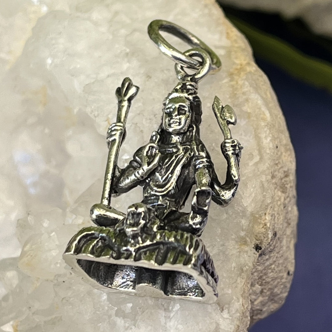 Pendant Shiva Sterling Silver 3.5 cm