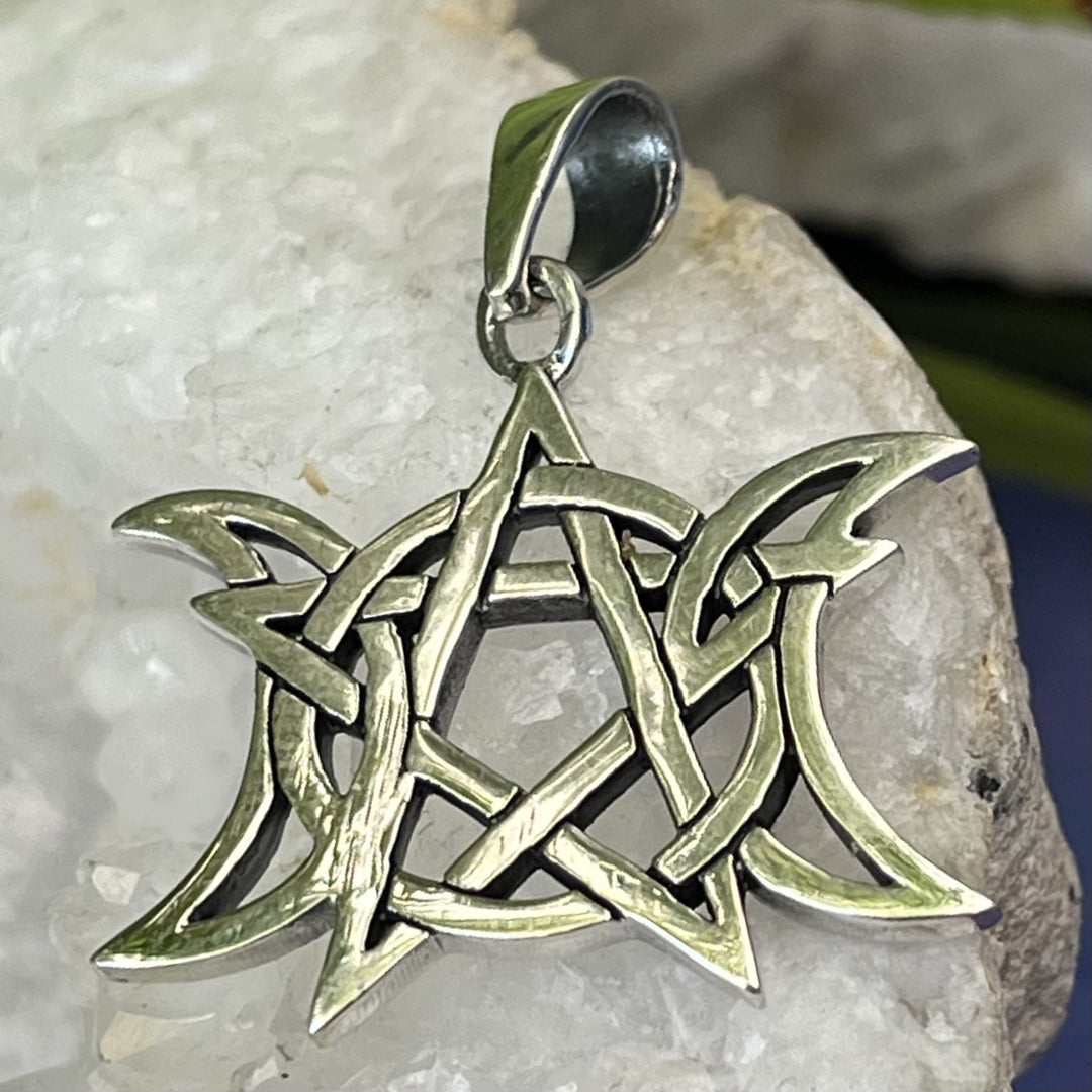 Pendant Triple Moon Pentagram 3.20 cm