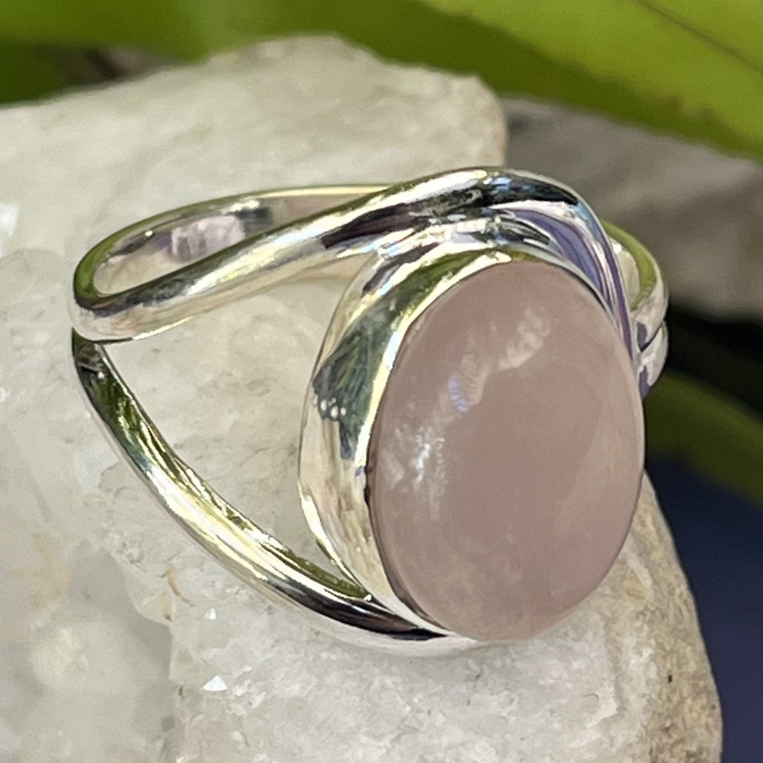 Ring Rose Quartz Oval XL 1.3 cm