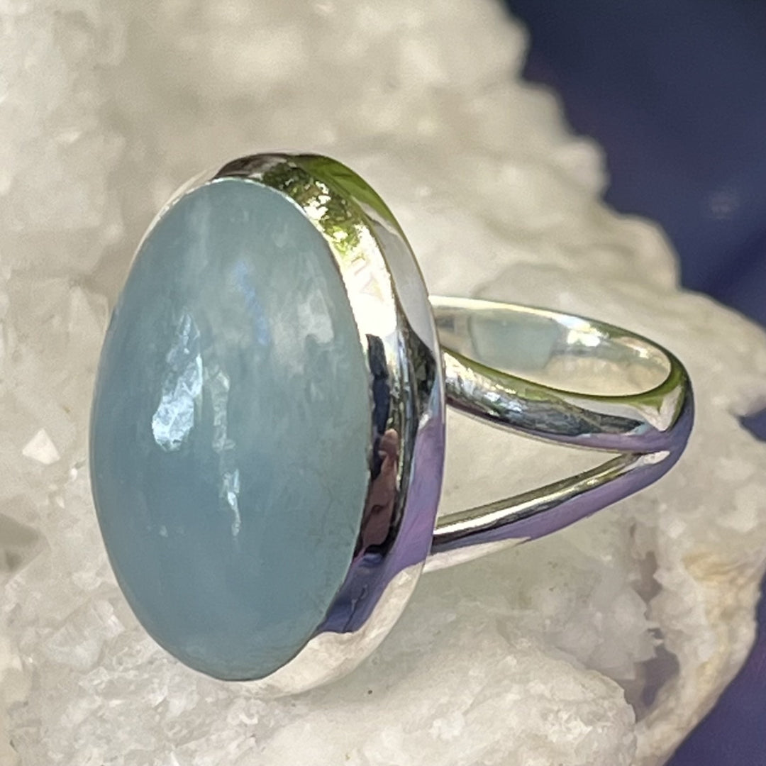 Ring Aquamarine Oval XL 1.9 cm