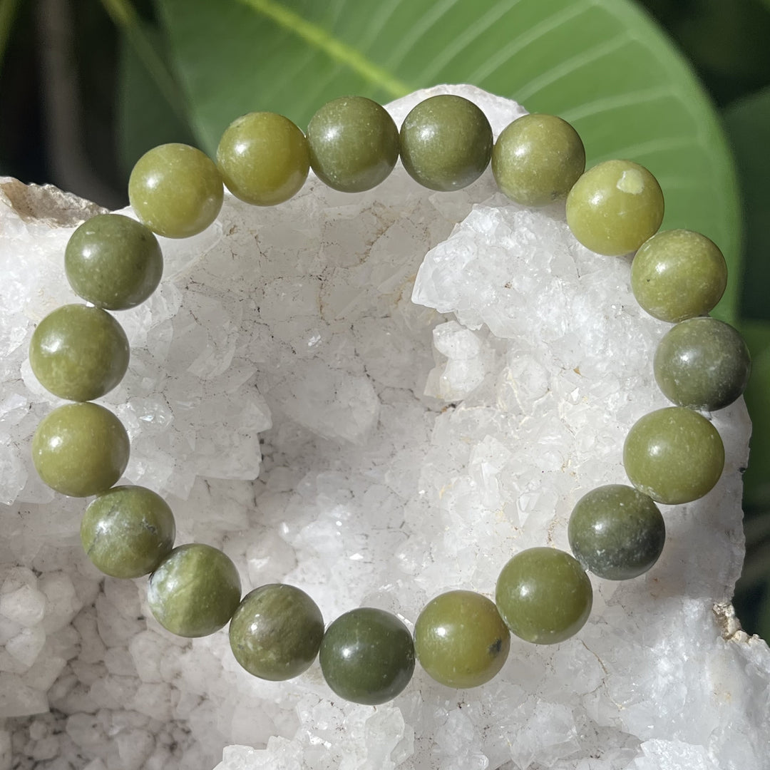 Bracelet Green Jade 10 mm Bead