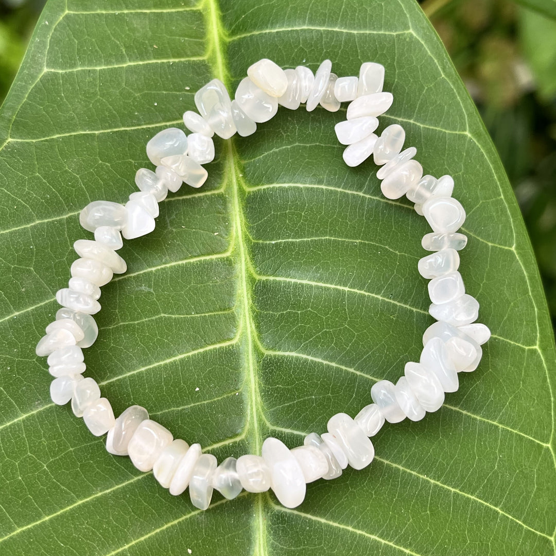Bracelet Green Moonstone Chip