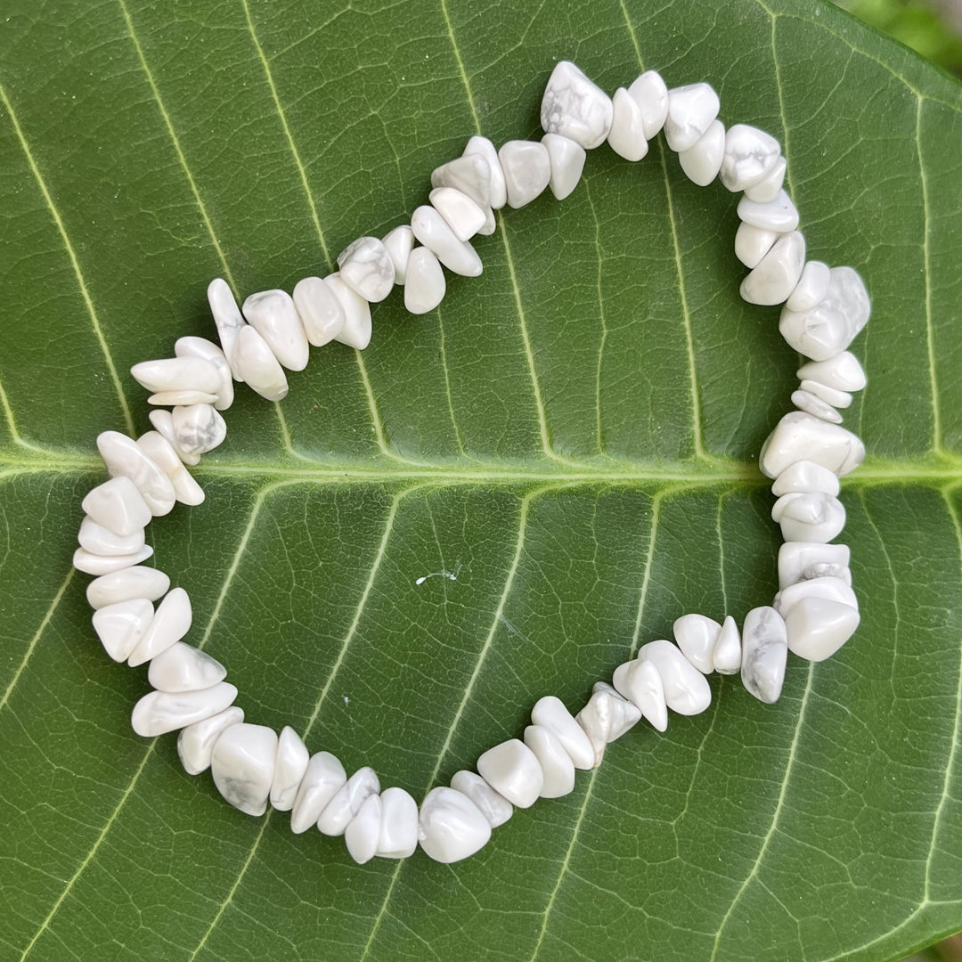 Bracelet White Howlite Chip
