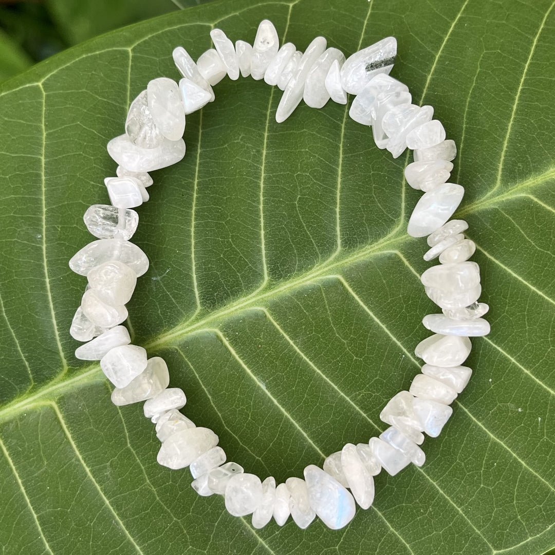 Bracelet White Moonstone Chip